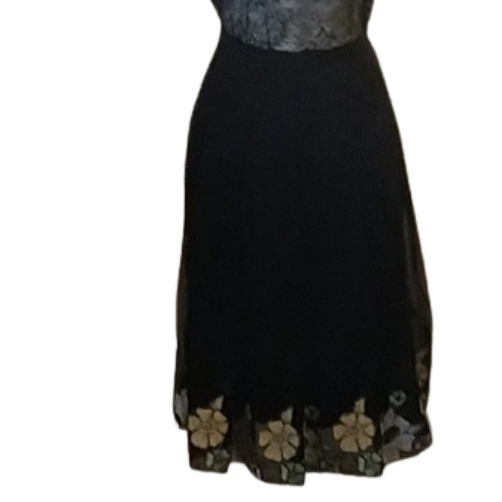SHANI black silk skirt